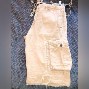 Lucky Brand Khaki Cargo Shorts ~ Mens Size 34